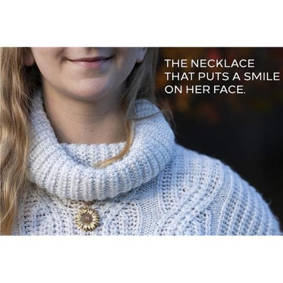 You are MySunshine Necklace-Sunflower NecklaceLocket with Engraved HiddenMessage - Picture 5 of 7